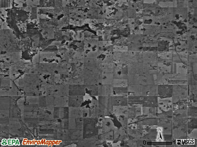 Rosebud township, North Dakota satellite photo by USGS