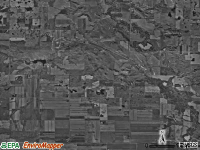 Oakhill township, North Dakota satellite photo by USGS