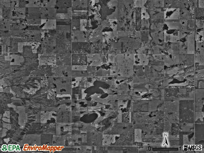 Thordenskjold township, North Dakota satellite photo by USGS