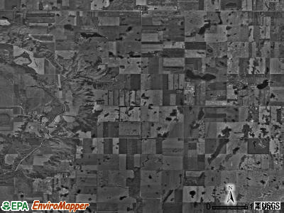 Preston township, North Dakota satellite photo by USGS