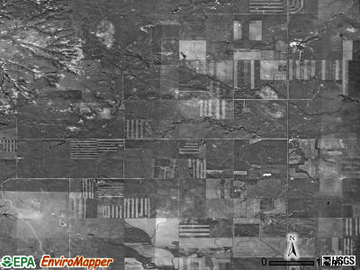 Peaceful Valley township, North Dakota satellite photo by USGS
