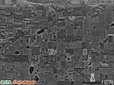 Liberty township, North Dakota satellite photo by USGS