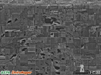 Greene township, North Dakota satellite photo by USGS