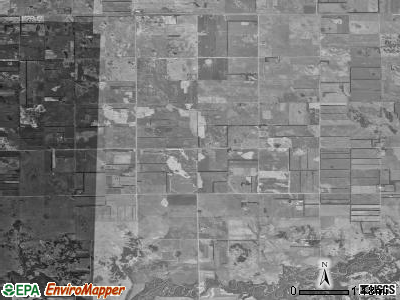 Helendale township, North Dakota satellite photo by USGS