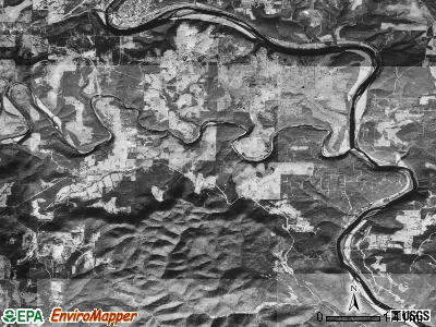 Crooked Creek township, Arkansas satellite photo by USGS