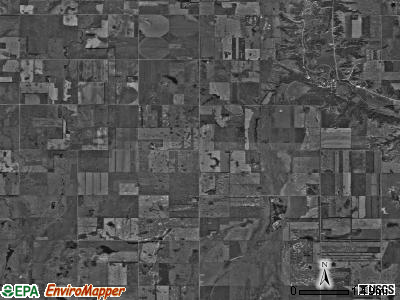 Fort Ransom township, North Dakota satellite photo by USGS
