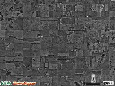 Henrietta township, North Dakota satellite photo by USGS