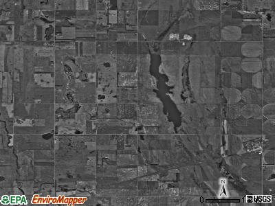 Hanson township, North Dakota satellite photo by USGS