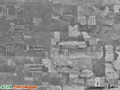 Cannon Ball township, North Dakota satellite photo by USGS