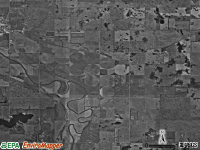 Ryan township, North Dakota satellite photo by USGS