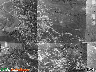 Hughes township, North Dakota satellite photo by USGS
