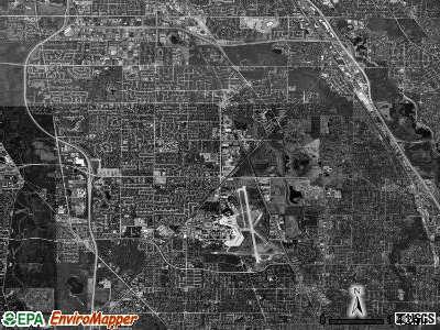 Northfield township, Illinois satellite photo by USGS