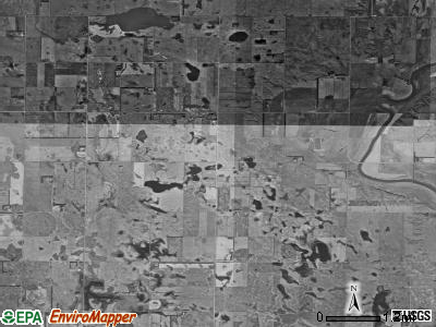 Wright township, North Dakota satellite photo by USGS