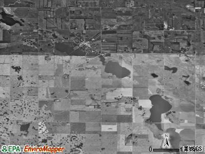 Milnor township, North Dakota satellite photo by USGS