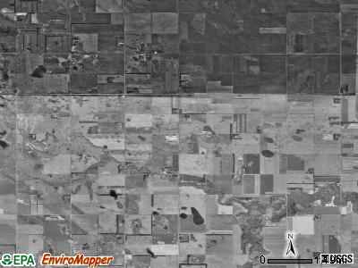 Hall township, North Dakota satellite photo by USGS