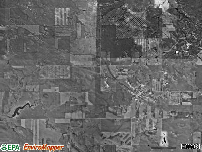 Rhame township, North Dakota satellite photo by USGS