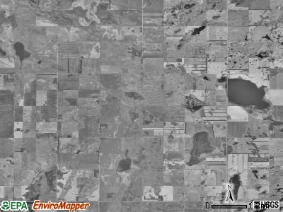 Harlem township, North Dakota satellite photo by USGS