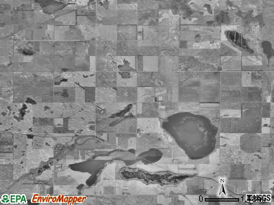 Verner township, North Dakota satellite photo by USGS
