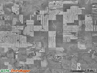 South Fork township, North Dakota satellite photo by USGS