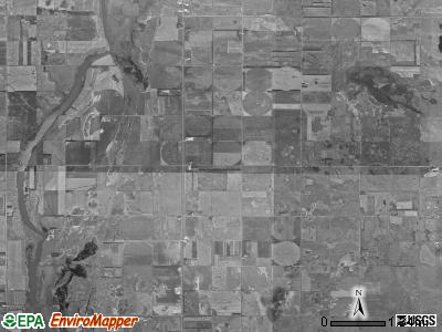 Riverdale township, North Dakota satellite photo by USGS