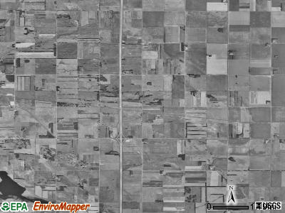 Waldo township, North Dakota satellite photo by USGS
