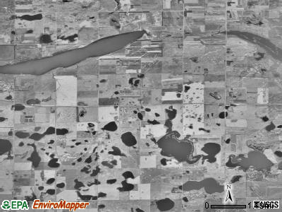 Moran township, North Dakota satellite photo by USGS
