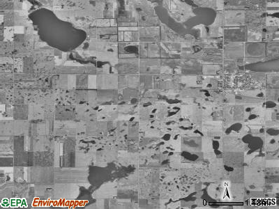 Grant township, North Dakota satellite photo by USGS