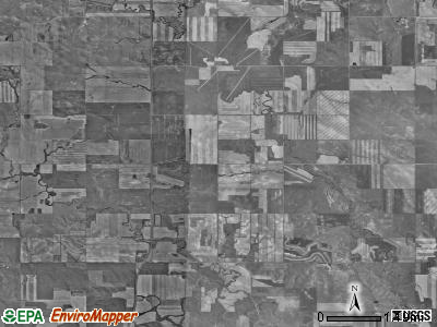 Lightning Creek township, North Dakota satellite photo by USGS