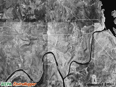 Buckhorn township, Arkansas satellite photo by USGS