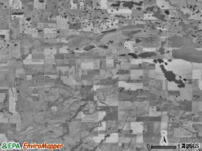 Tewaukon township, North Dakota satellite photo by USGS