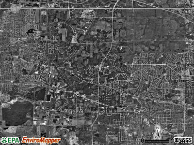 Hanover township, Illinois satellite photo by USGS