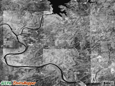 North Fork township, Arkansas satellite photo by USGS