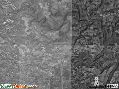 St. Clair township, Ohio satellite photo by USGS