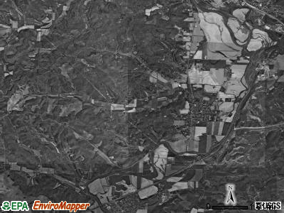 Warwick township, Ohio satellite photo by USGS