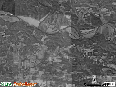 Newcastle township, Ohio satellite photo by USGS