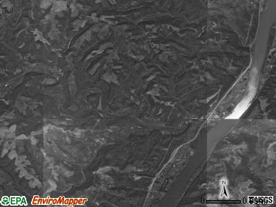 Warren township, Ohio satellite photo by USGS
