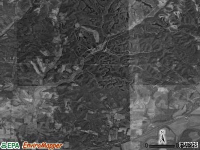 Virginia township, Ohio satellite photo by USGS