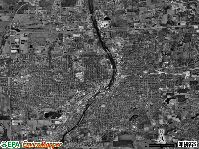 Aurora township, Illinois satellite photo by USGS