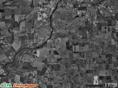 Oswego township, Illinois satellite photo by USGS