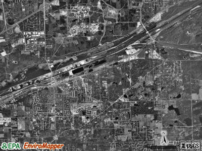 Lemont township, Illinois satellite photo by USGS