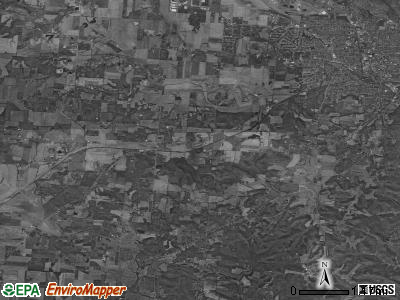 Hocking township, Ohio satellite photo by USGS