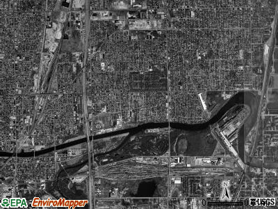 Calumet township, Illinois satellite photo by USGS