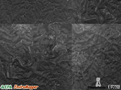Ludlow township, Ohio satellite photo by USGS