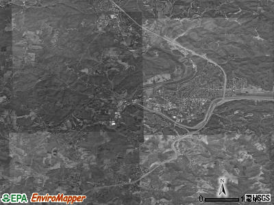 Athens township, Ohio satellite photo by USGS