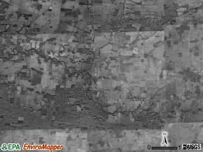 Dodson township, Ohio satellite photo by USGS