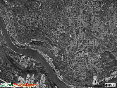 Delhi township, Ohio satellite photo by USGS