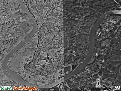 Letart township, Ohio satellite photo by USGS