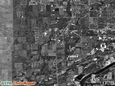 Troy township, Illinois satellite photo by USGS