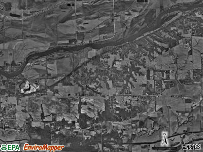 Hanna township, Illinois satellite photo by USGS