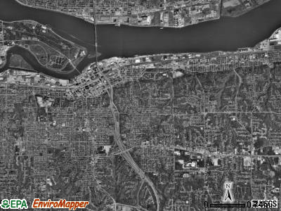 Moline township, Illinois satellite photo by USGS